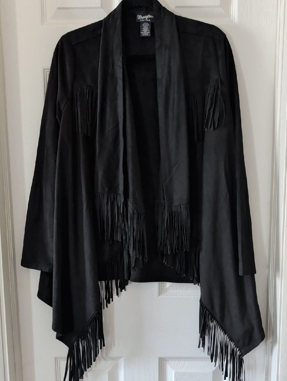 Wrangler Retro Black Cardigan Suede Finish